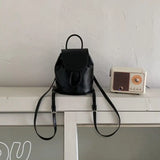 Weiyinxing Y2K Retro Silver Cute Mini Back Pack PU Leather Backpack for Women Korean Fashion School Bags Teenagers Girls Backpacks