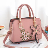 Weiyinxing Flower Handbag For Women PU Leather Shouder Bag Large Capaity Middle-aged Top-handle Bag Shopping Totes Handbag sac