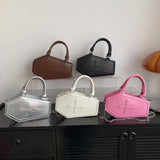 Weiyinxing Women Crossbody Bag Large Capacity Coffin Shape Phone Shoulder Bag Halloween PU Top Handle Bag for Travel Make Up Cosmetic Bag