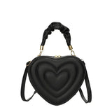 Weiyinxing 2024 Fashion Heart-shaped Lovely Shoulder Bags for Women PU Leather Female Crossbody Bags Vintage Casual Hand Bags