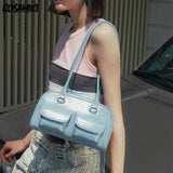 Weiyinxing Design Korean Vintage Trendy Shoulder Bags Fashion Casual All Match Handbags Women Y2k Streetwear Chic Solid Underarm Bag