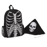 Weiyinxing Women Y2k Aesthetic Gothic Black Backpacks Harajuku Punk Trendy Skull Bags Men Personality Fashion Vintage Schoolbags Japanese