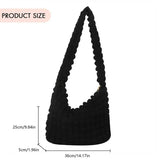 Weiyinxing Padded Crossbody Bag for Women 2024 Pleated Bubbles Cloud Shoulder Bags Large Bucket Tote Designer Bag Ruched Handbags