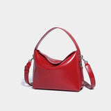 Weiyinxing Red Soft Leather Wedding Bags for Women 2024 New Trendy Female Travel Bucket Handbag Luxury Glossy Lady Crossbody Bag