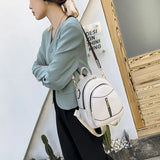Weiyinxing Women Backpacks PU Leather Teenage Girls Schoolbags Ladies Shoulder Bags small Fashion Pearl Tassel Female Book Bag Daypack
