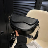 Weiyinxing PU Leather Shoulder bag for Women Luxury Crossbody Bag Fashion Lady Handbag Saddle Bags High-quality Flap Messenger Bags