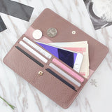 Weiyinxing Leather Women Wallet Fashion Solid Color Coin Purse Multifunctional Cowhide Female Long Women Purses Zipper Card Holder