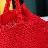 Weiyinxing Linen Shopper Bag Single Shoulder Handbag Handheld Briefcase Linen Handbag Large Capacity Tote Bag