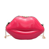 Weiyinxing Designer Women Bags 2024 New Lip Print Women's Shoulder Bag Solid Zipper Messenger Bag Trend Brand Pure Color Handbag