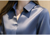 Weiyinxing Sleeve Blouse Women Blusas Mujer De Moda 2023 Chiffon Blouse Shirt Turn Down Collar Office Blouse Women Tops Blusa E235 0409