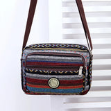 Weiyinxing Layer Messenger Bag Women 2024 Striped Canvas Single Bag Woman Mobile Phone Crossbody Bag Nylon Oxford Shoudler Bag