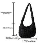 Weiyinxing Padded Crossbody Bag for Women 2024 Pleated Bubbles Cloud Shoulder Bags Large Bucket Tote Designer Bag Ruched Handbags