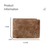 Weiyinxing Selling Leather Wallet Top Men Coin Bag Minimalist Thin Purse Card Pack Purse Business Short Wallet for Men 2024 New Fashion