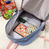 Weiyinxing Badge Kawaii Women Waterproof Laptop Book SchoolBag Girl Nylon Student Backpack Fashion Female Travel College Backpack Cute