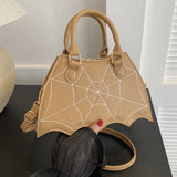 Weiyinxing Women Crossbody Bag Large Capacity Coffin Shape Phone Shoulder Bag Halloween PU Top Handle Bag for Travel Make Up Cosmetic Bag