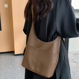 Weiyinxing Shoulder Bags Pu Women's Bags on Sale 2024 Fashion Sewing Thread Solid Small Square Bag High Capacity Casual Handbag