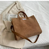 Weiyinxing for Women Corduroy Satchel Shoulder Bags Ladies Totes Crossbody Bag for Women Vintage Shopper Shopping Bags