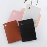 Weiyinxing Lover Couple Passport Cover Hot Stamping Simple Plane Women Men Travel Wedding Passport Covers Holder Fashion Wedding Gift