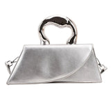 Weiyinxing Metal Short Handle Leather Crossbody Bags for Women 2024 Ladies Designer Handbags Ans Purses Casual Tote Bags