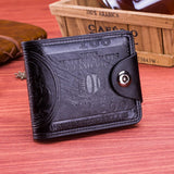 Weiyinxing Short Pu Leather Wallet For Men Luxury Coin Wallet Vintage Business Mini Man Card Holders Multifunctional Male Small Purse