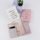 Weiyinxing Waterproof Dirt Passport Holder Cover Wallet Letter Print Fashion ID Card Holders Business Credit Card Holder Case Pouch