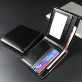 Weiyinxing Leather Slim Short Wallets for Men Card Holders Ultra-thin Money Clips Luxury Designer Mini Men Wallet Driving License Holder