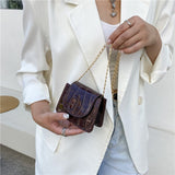 Weiyinxing Crossbody Bag Small Square Bag 2023Korean Version Women One Shoulder Handbag Summer New Style Chain Embossed Stone Grain