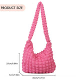 Weiyinxing Padded Crossbody Bag for Women 2024 Pleated Bubbles Cloud Shoulder Bags Large Bucket Tote Designer Bag Ruched Handbags