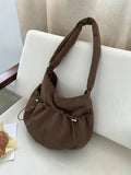 Weiyinxing Edition Nylon Casual Crossbody Bag Fashionable Lazy Style Shoulder Bag Personalized Drawstring High end Pleated Cloud Bag