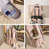 Weiyinxing Women Nylon Laptop Cute Men Waterproof Travel School Bag Ladies Student Girl Boy Book Bag Male Female College Backpack Trendy
