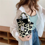 Weiyinxing Chic Big Casual Tote Bag Leopard Shoulder Bag Ladies Canvas Bag New 2024 Shopping Bag Bolsa Mujer