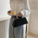 Weiyinxing Metal Short Handle Leather Crossbody Bags for Women 2024 Ladies Designer Handbags Ans Purses Casual Tote Bags