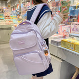 Weiyinxing Ladies Male Nylon College Backpack Cool Girl Travel Boy Leisure Book Rucksack Female Laptop Student Men Women School Bag