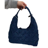 Weiyinxing Shoulder Bag for Women Denim Blue Messenger Bags Large Capacity woven ladies Tote Bag Purses and Handbags