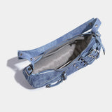 Weiyinxing Women Retro Shoulder Bag Zipper Y2k Handbag Purse Strap Adjustable Satchel Hobo Bag Vintage Armpit Bag Aesthetic Purse