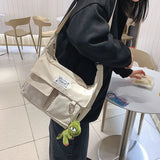 Weiyinxing Ulzzang Messenger Bag Women New 2024 Nylon Bags Multipockets Crossbody Bags For Women School Book Shoulder Bag Girls Sac