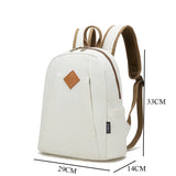 Weiyinxing Canvas Backpack Women Solid Color Rucksack Small Casual Ladies Travel Bag Backpacks for Teenage Girls