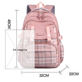 Weiyinxing Waterproof Nylon Student Backpack Fashion School Bags for Teenage Girls Boys Ladies Casual Travel Laptop Rucksack