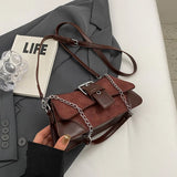 Weiyinxing Women PU Leather Underarm Shoulder Bags Fashion Contrasting Colors Chain Crossbody Bag Lady Vintage Trapeze Handbags