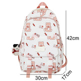 Weiyinxing Printing Kawaii Lady Waterproof Student Backpack Cute Laptop Female Travel College BookBag Girl School Bag Women Fashion