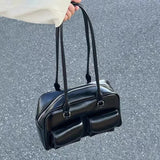 Weiyinxing Design Korean Vintage Trendy Shoulder Bags Fashion Casual All Match Handbags Women Y2k Streetwear Chic Solid Underarm Bag