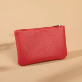Weiyinxing PU Leather Unisex Lychee Pattern Zipper Coin Purse Ultra-thin Short Card Coin Key Storage Bag Mini Purse §ܧà§ê§֧ݧ֧Ü §է֧ä§ã§ܧڧÛ
