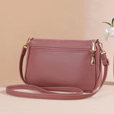 Weiyinxing Leather Crossbody Bags Zipper New Fashion Shoulder Bag for Women Large Capacity Embroidery Thread Small Purse and Handbags