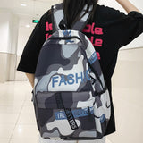 Weiyinxing Women Men Camouflage School Bag Boy Girl Travel Backpack Male Lady Graffiti Book Bag Female Laptop College Backpack Fashion