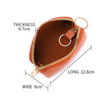 Weiyinxing Leather Key Holder Organizer Pouch Men Women Car Key Wallet House Keychain Housekeeper Key Case Zipper Bag Mini Card Bag