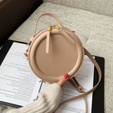 Weiyinxing color Crossbody Bag For Women Round Small Handbag Women Fashion Designer Bags PU Leather Shoulder Bag Female Zipper Purses