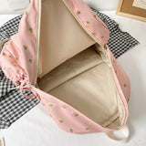 Weiyinxing Floral Print Laptop College Backpack Fashion New Girl School Bag Women Cute Student Backpack Trendy Lady Kawaii Book Bags