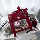 Weiyinxing Women Vintage Fashion Crossbody Bag Girls Streetwear Transparent Backpacks Trendy Y2k Aesthetic Ins Shoulder Handbags