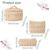 Weiyinxing Women's Aesthetic Makeup Bag Quilted Cotton Toiletry Organizer Ladies Printed Cosmetic Pouch Large Capacity Storage Bag