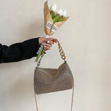 Weiyinxing Shoulder Bag Diamond Underarm Bags Shiny Diamond Elegant Women Messenger Handbag Luxury Designer Bag Crossbody Bag